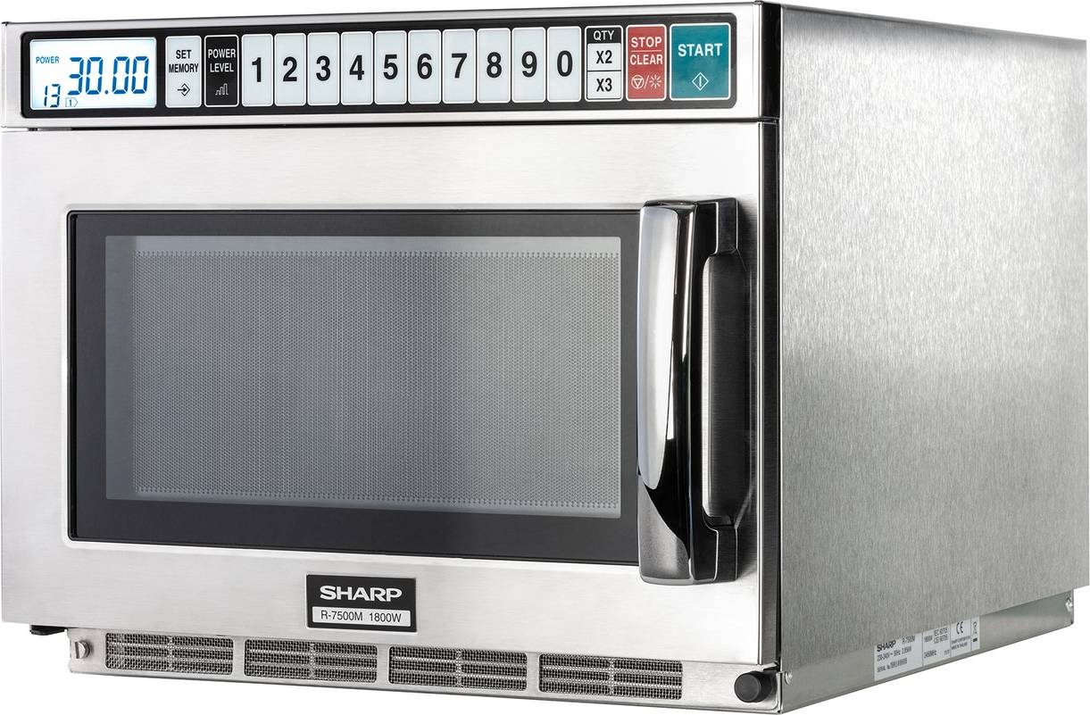 Flatbed microwave oven Sharp R7500M Extra Heavy Duty Commercial Inverter Microwave