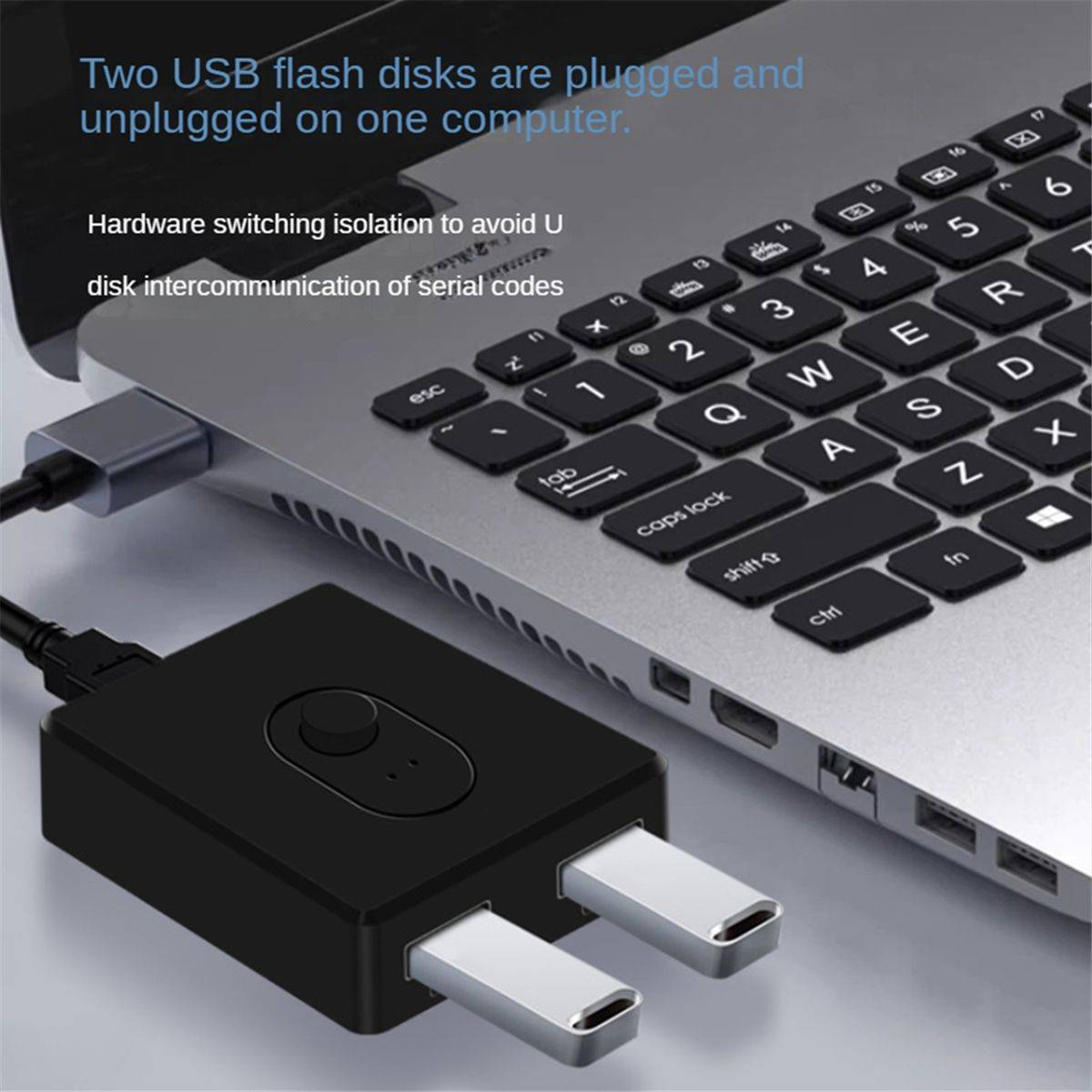 Generique USB 3.0 KVM Switch 1X2/2X1 Switch Switcher USB Splitter Shared Controller for Laptop Computer Printer Keyboard Mouse, A