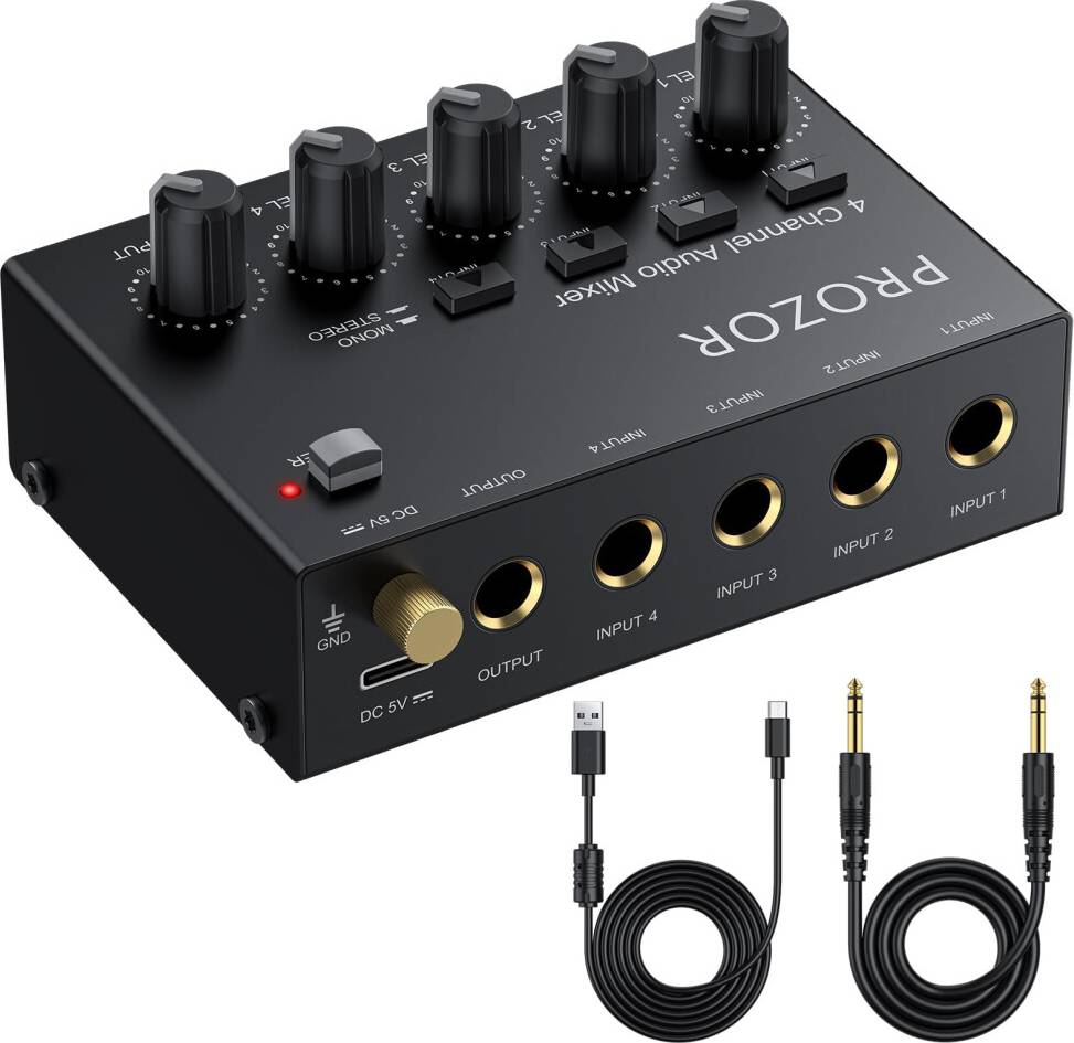 4-Channel Compact Audio Mixer