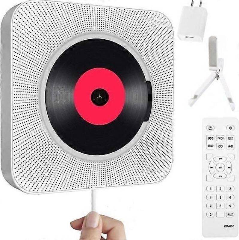 Portable CD Player Bluetooth Wall Mounted Home Audio System