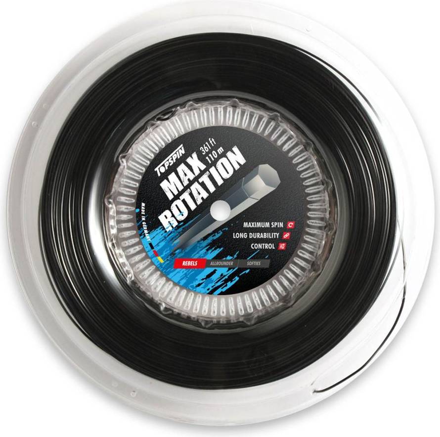 Topspin Max Rotation String Reel 110m Black