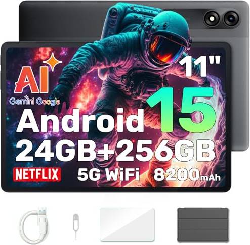 Tablet 11 Inches Android 15 Gemini AI