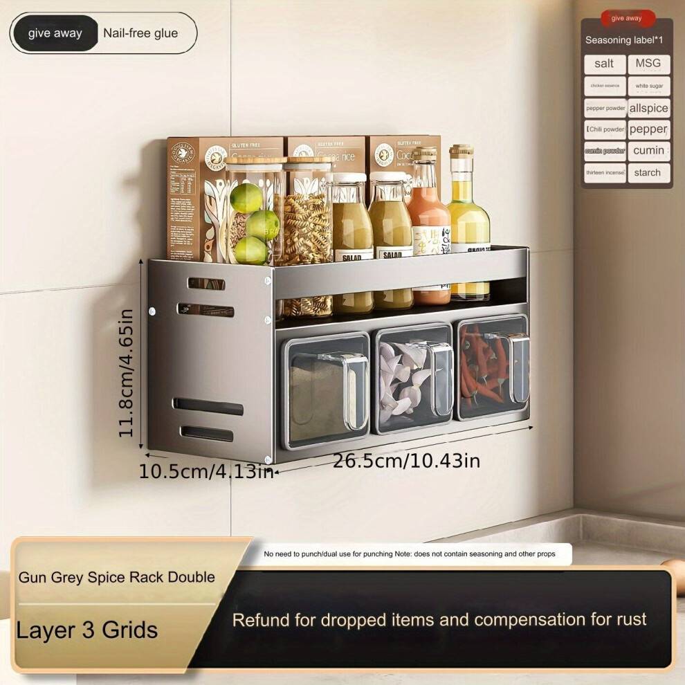 Maxpower Space Saving Wall Mounted Spice Rack