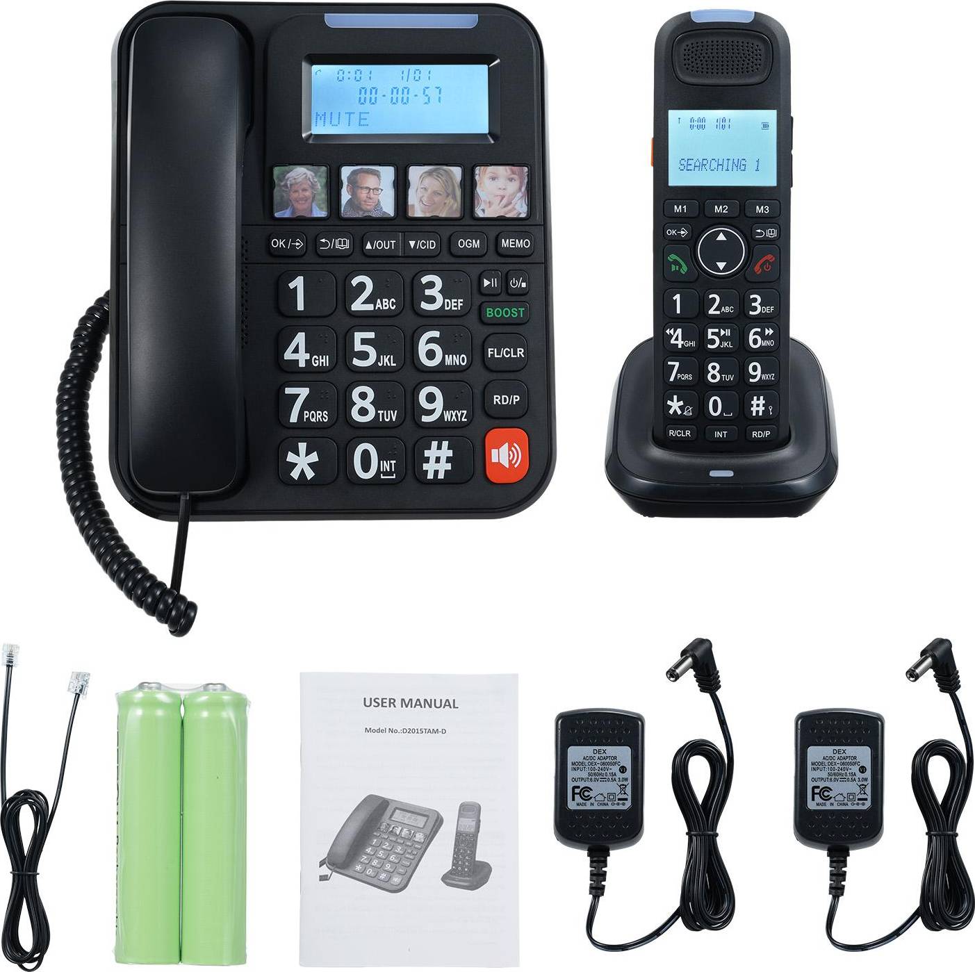 Tomtop Jms D2015 TAM Expandable Corded Phone System