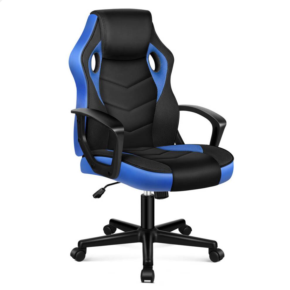 ELFORDSON Gaming Chair Racing Office Work Blue