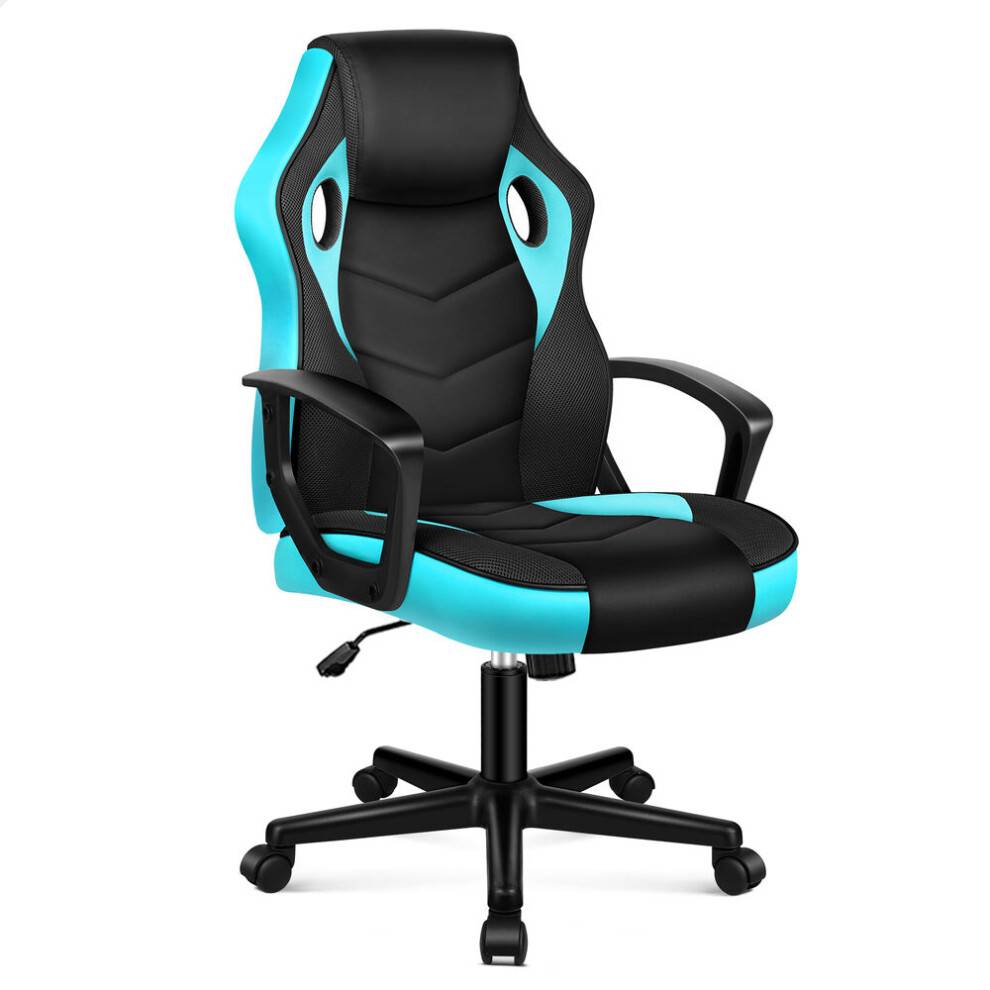 ELFORDSON Gaming Chair Racing Office Cyan