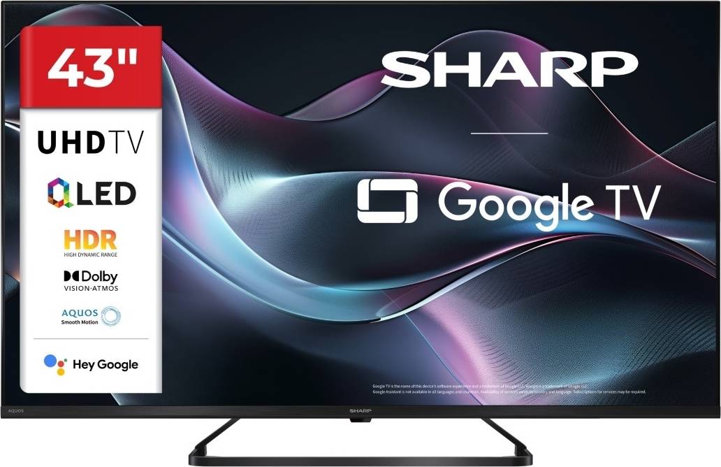 Tv 43 tommer Sharp 43 Inch 4K QLED Google TV