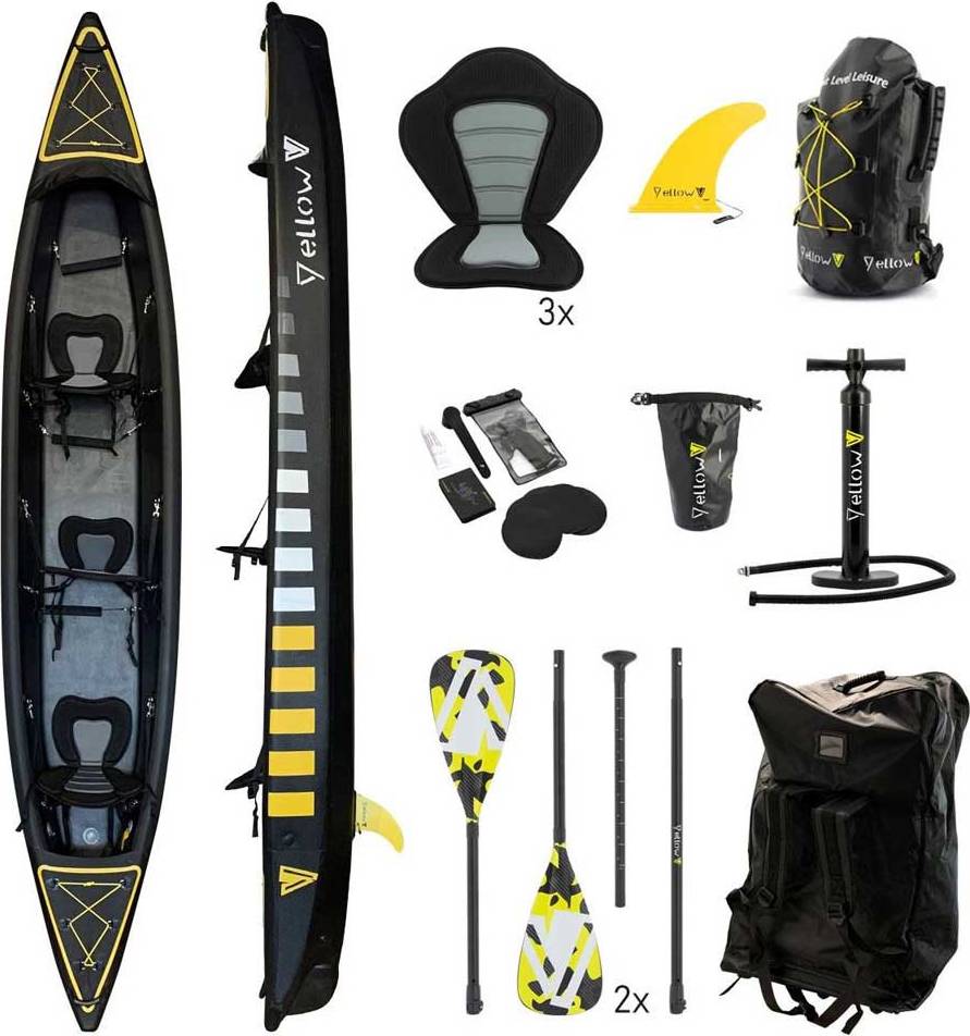 Kayak Yellowv Inflatable Kayak Schwarz