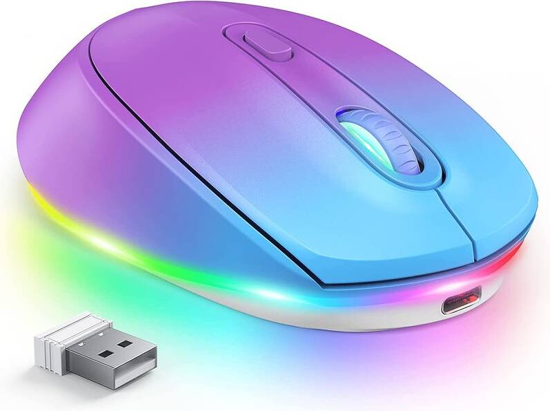 Maxpower Mouse Wireless Ricaricabile Blu Viola