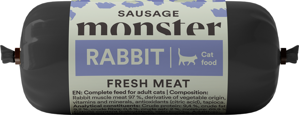Cat Sausage Rabbit Kattfoder 80 g
