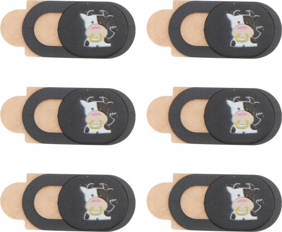 18 Pcs Cow Pattern Camera Slide Cover