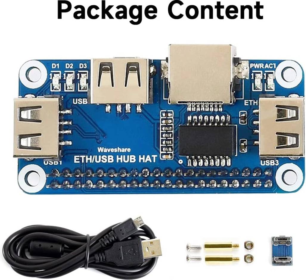 Nordic Ethernet USB Hub Hat Raspberry Pi RJ45