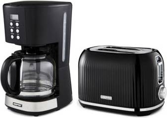 Geepas 1.5L Filter Coffee Machine And Slice Toaster Combo Set
