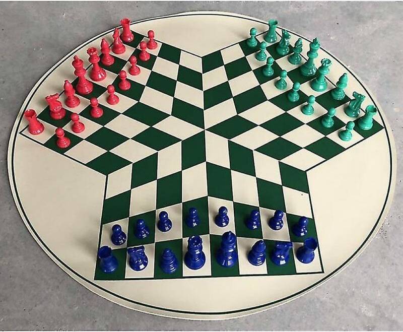 Chess set Three Player Chess Set PVC Board