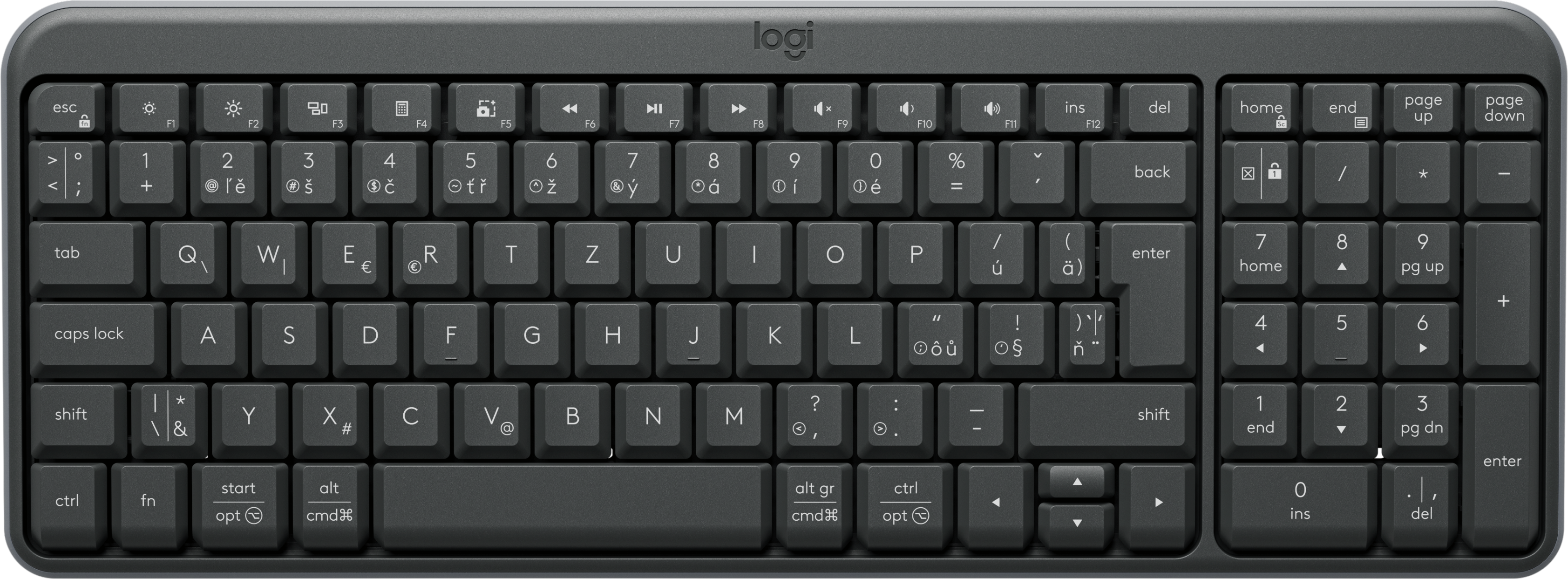 Logitech K250 Bluetooth Compact Keyboard Graphite