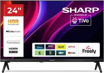 Sharp 24 Inch HDR Smart LED TV Black
