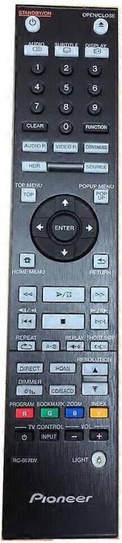 RC-967DV Blu-ray Disc Remote Control