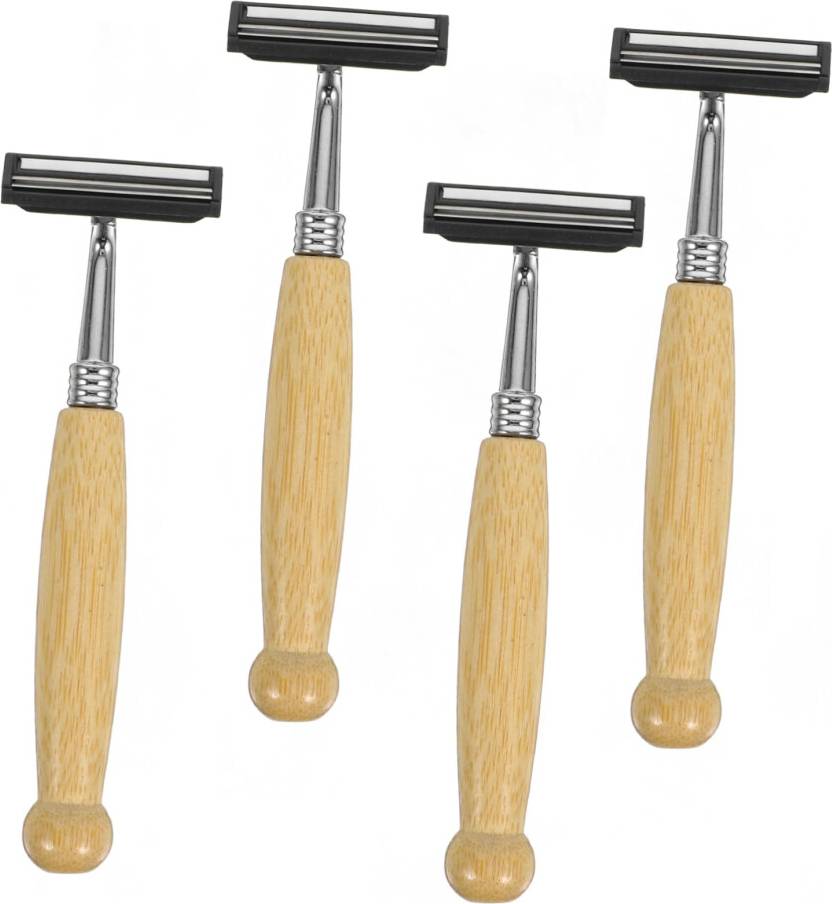 Pack 4 Bamboo Handle Manual Razors