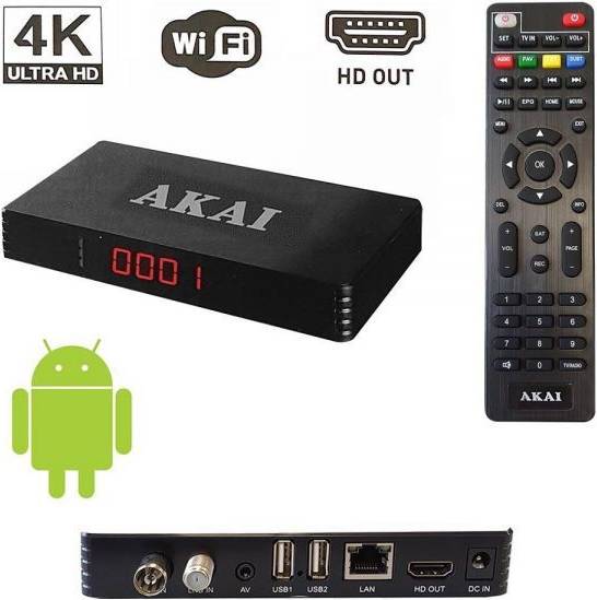 Smart tv box Akai Professional Decoder DVBT-2 Android Smart TV