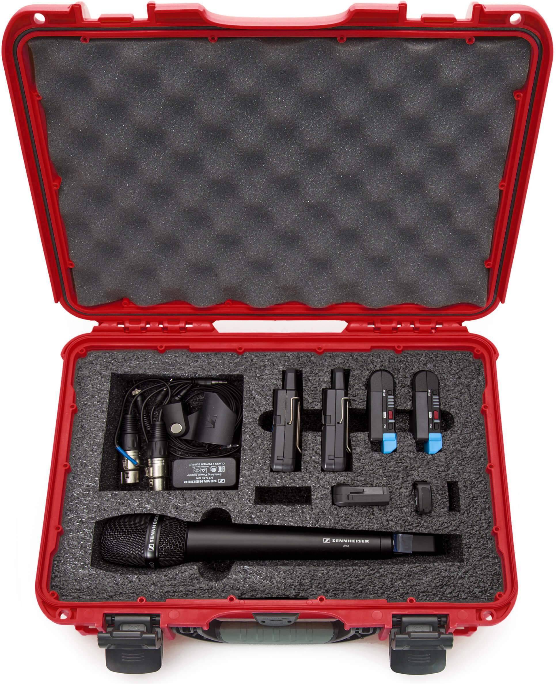 Nanuk 910 Wireless Microphone Case Rouge