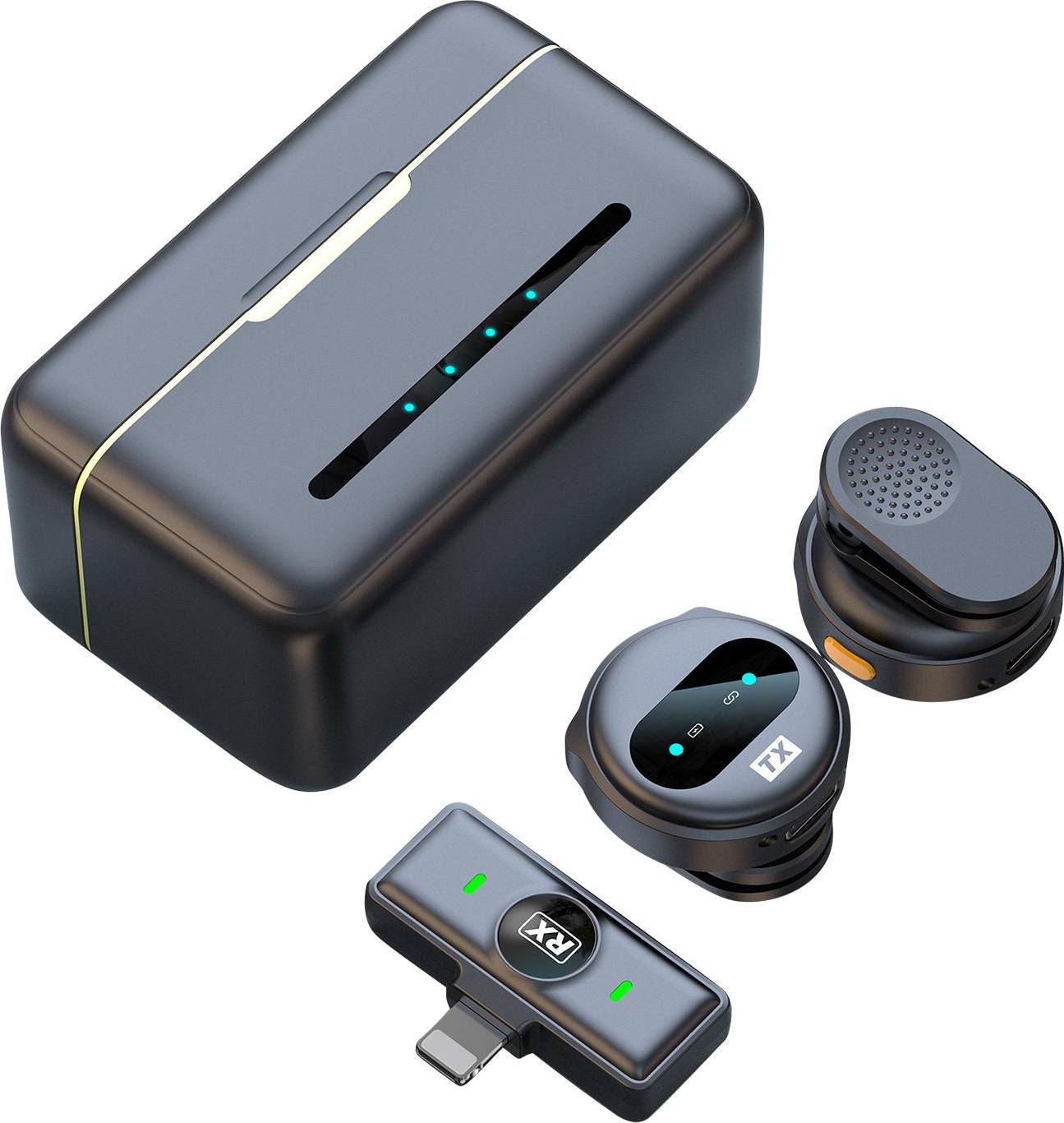 Andoer Microfono Wireless 2.4G One-Trigger-Two Type-C