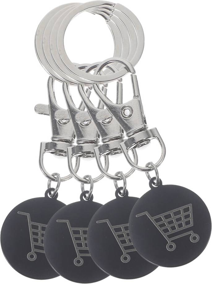 Totority Metal Trolley Token Key Chain 16 Pcs