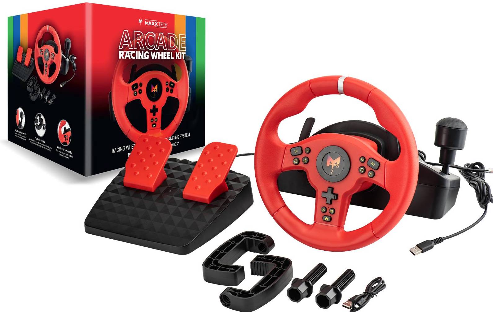 Maxx Tech Arcade Racing Wheel Kit