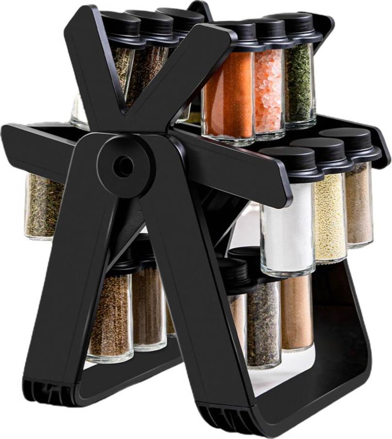 Cosy@home Rotating Spice Rack With 18 Bottles
