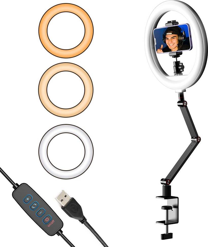 Led ring light Andoer Desktop 10 Inch LED Ring Light