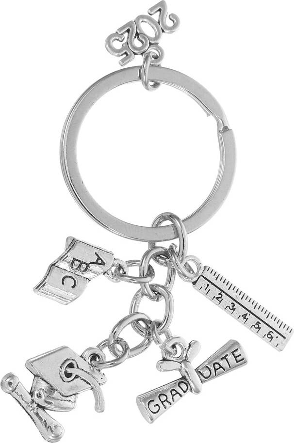 Inoomp 3pcs Graduation Keychain Cap Design Grad