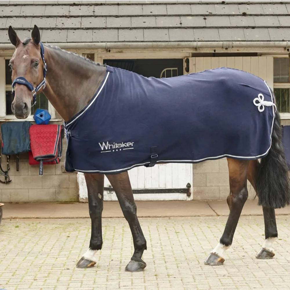 Thornton Fleece Rug - Navy/Silver