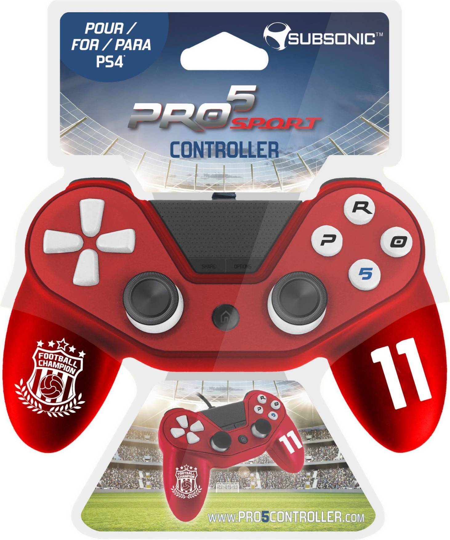 Playstation controller ps4 Subsonic Manette Pro5 Sport Controller Ps4 Rouge