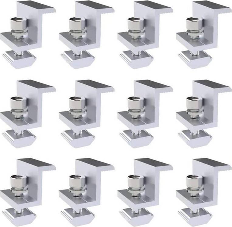 12pcs Solar End Panel Mounting Brackets