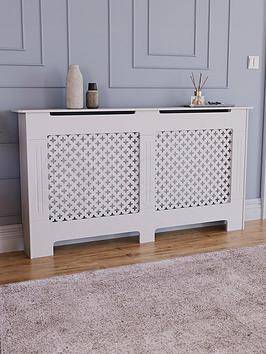 Vida Designs Oxford Large Radiator Cover White