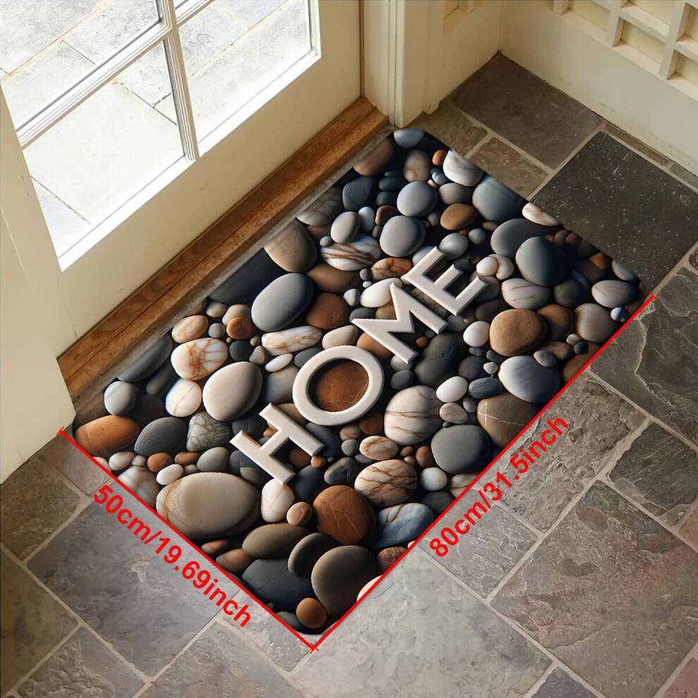 Maxpower Stone Pattern Text KOTI Door Mat