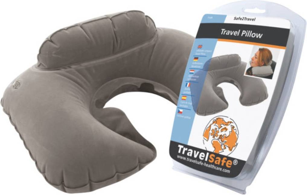 Travelpillow Grey Inflatable With Neck
