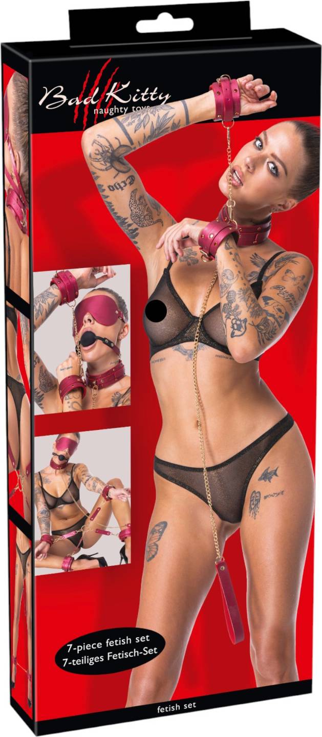 Bondage Set 7 Pièces - Rouge