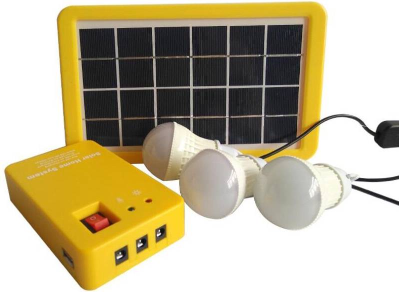Solpanel Generator Kit 3 LED Lampor