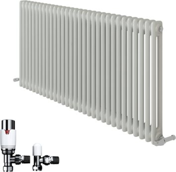 iBathUK White 600X1415X70 Two Column Radiator