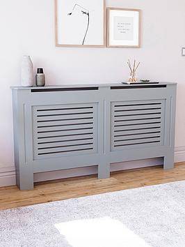 Vida Designs Milton Large Radiator Cover Olive Grey