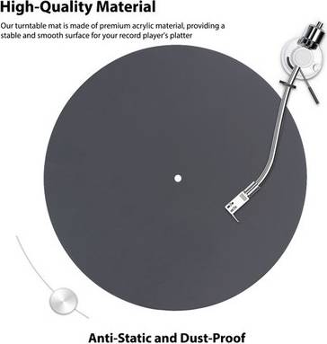 Transparent turntable 12 Inch Turntable Mat Transparent Acrylic Record