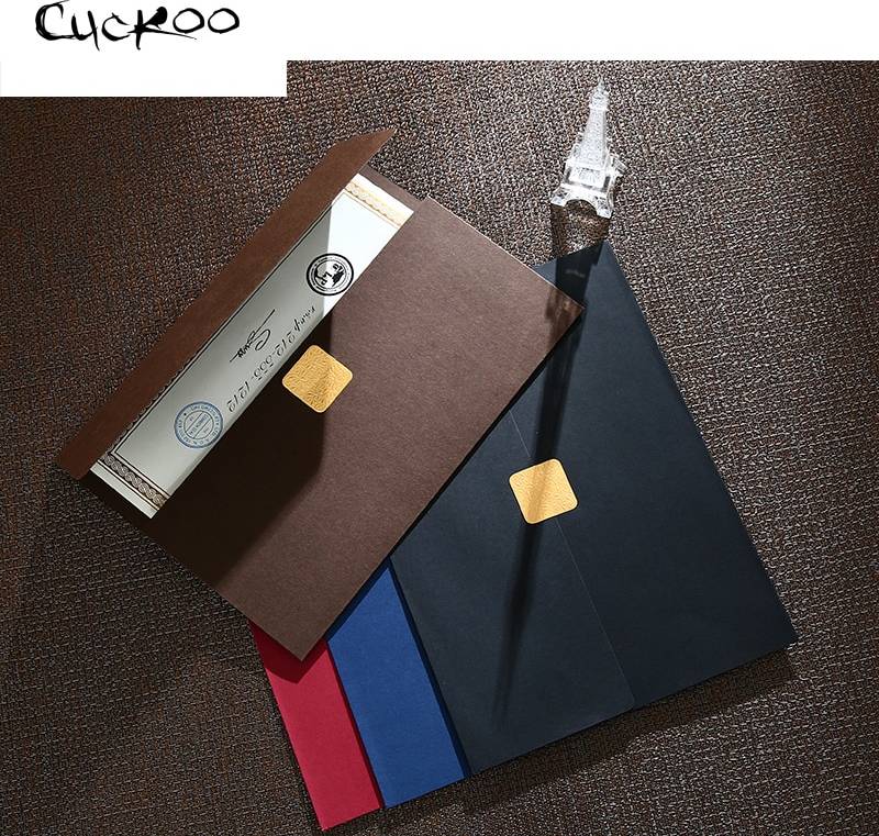 Certificate Document Paper Envelope Three Folding File Set
