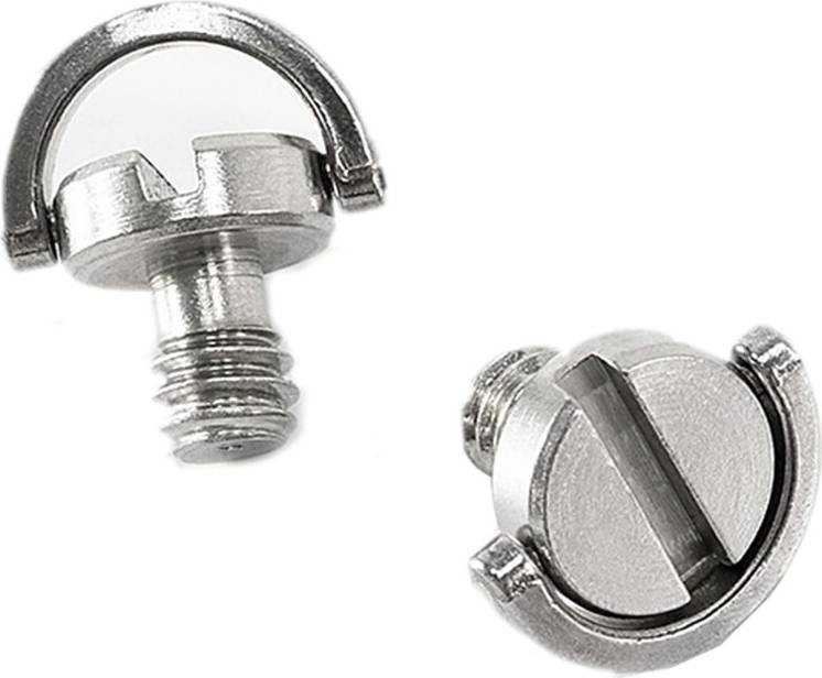 2-Pack D-Rings 1/4 Inch Quick Release Screws