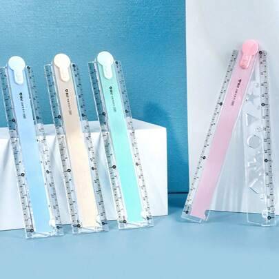 Shein 4pcs Colorful Foldable Rulers Folding Rule