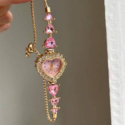 Shein Cute Candy Color Rhinestone Quartz Watch