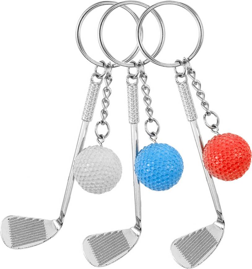 Inoomp Golf Ball Keychain Metal Key Ring