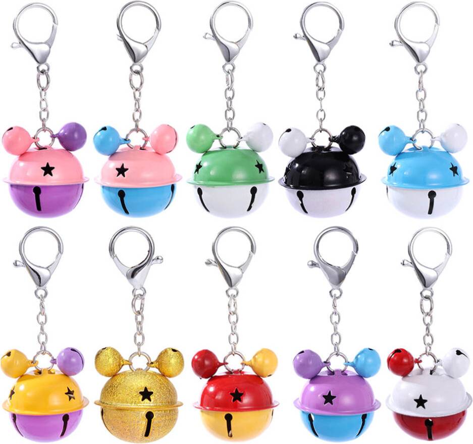 Inoomp Metal Bell Pendant Key Rings