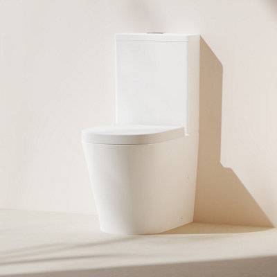 B&Q Modern Rimless Close Coupled Toilet