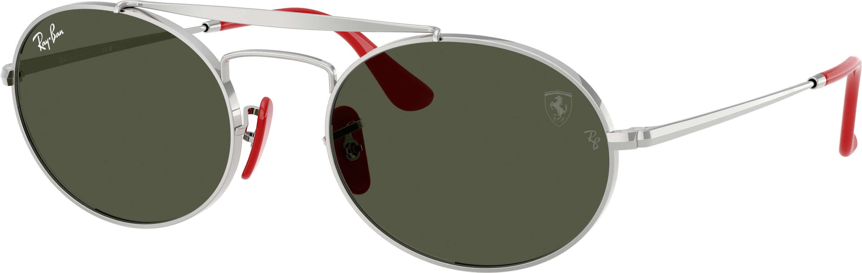 Ray-Ban Rb3775m Metall Silver Grön Rund Normal - Ray