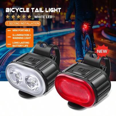 Bike lights set Shein Cycling Bike Front And Rear Light Set